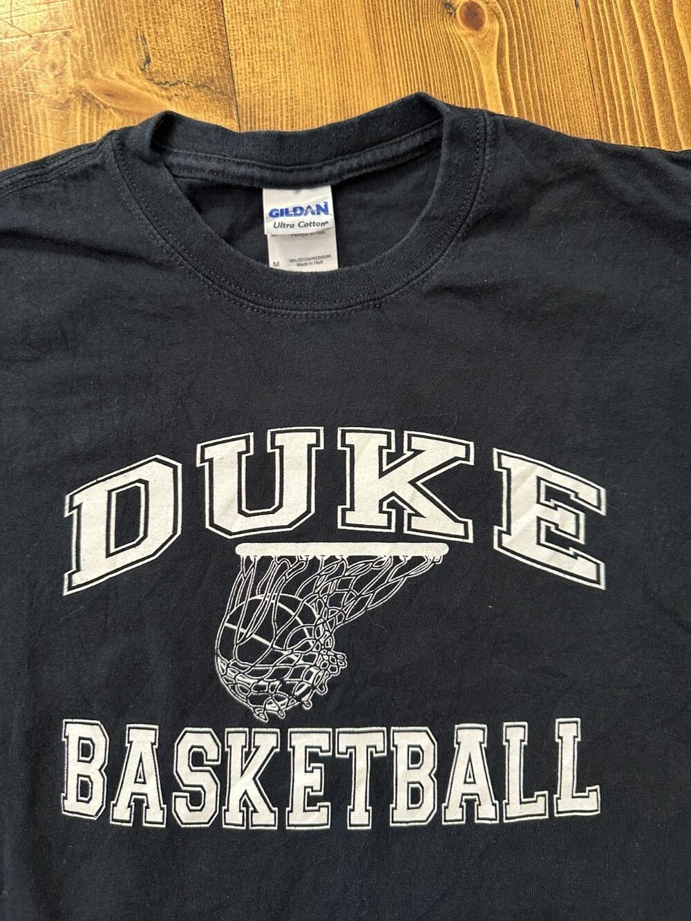 Duke University Sports Clubs Promo Blue Devils Medium Black y2k Basketball Shirt